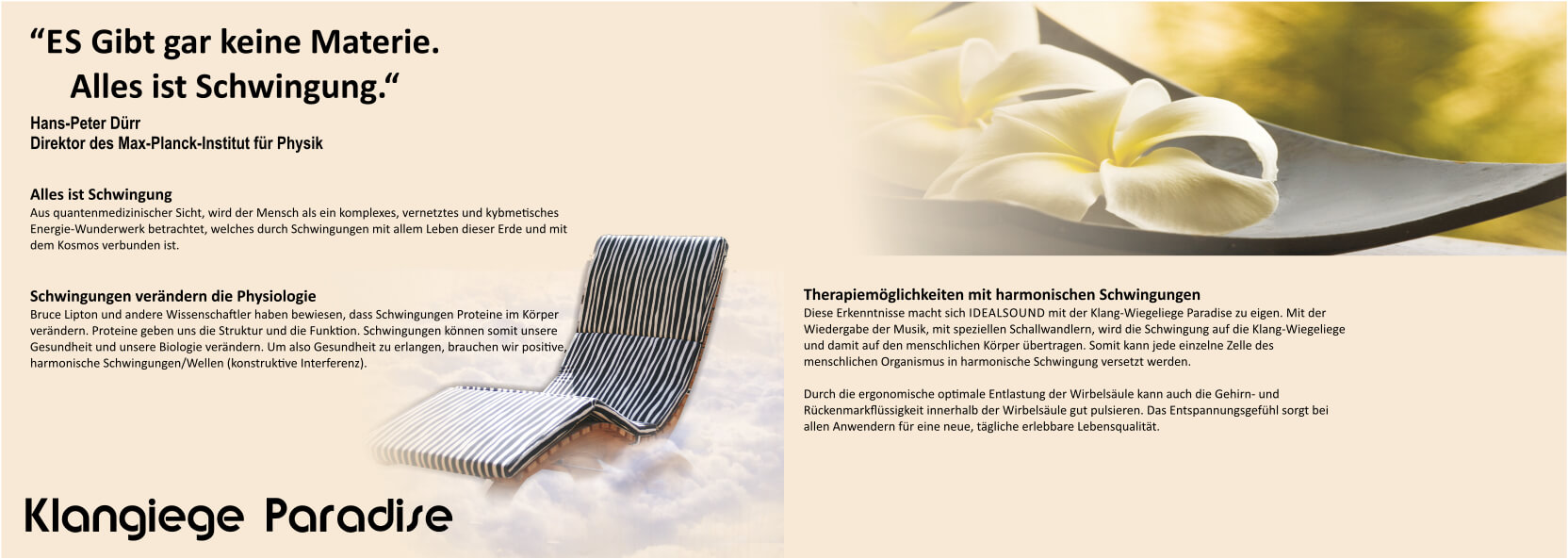 Klang Wiegeliege Paradise Faltflyer DINA5 Innen