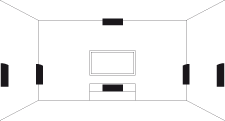 Ecklautsprecher Installationsbeispiel